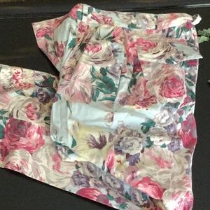 Cabbage rose, floral pants.